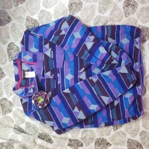 Euc patagonia quarter button up purple, blue